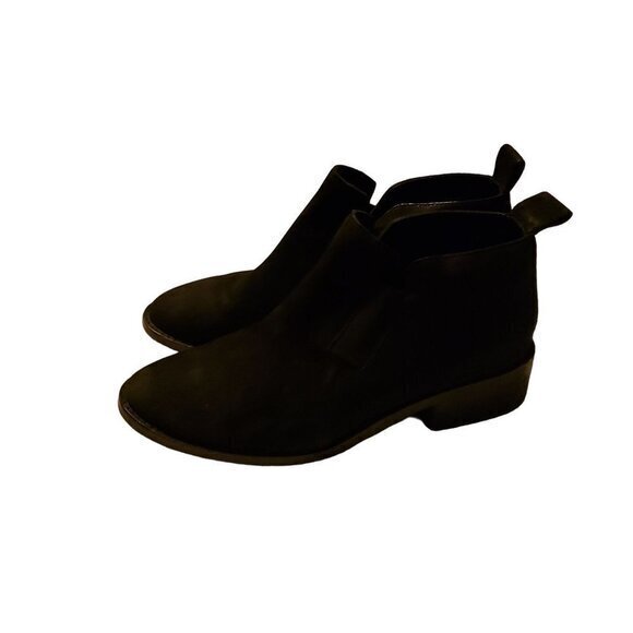 Eileen Fisher Shoes - Eileen Fisher Black Suede Ankle Boots Booties Shoes Size 7.5 Pull-on